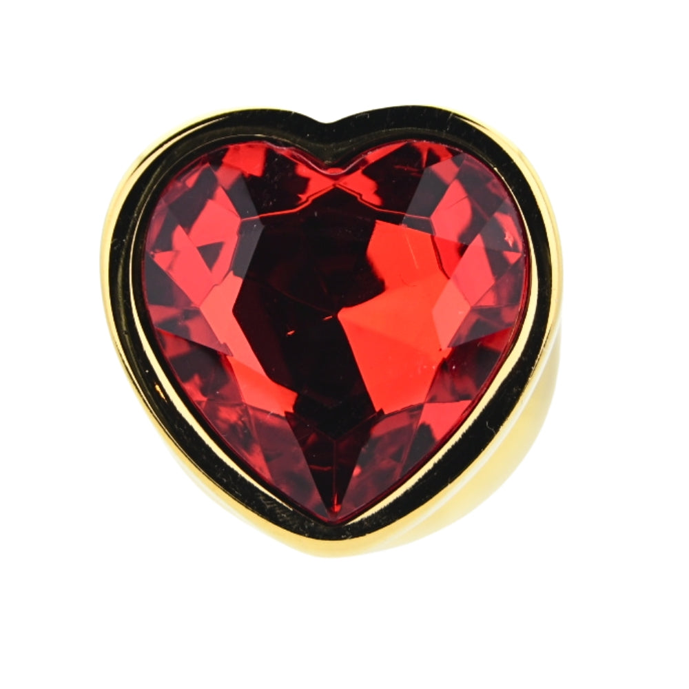 Toosh Heart Shaped Gold with Red Stone Large anaalitappi