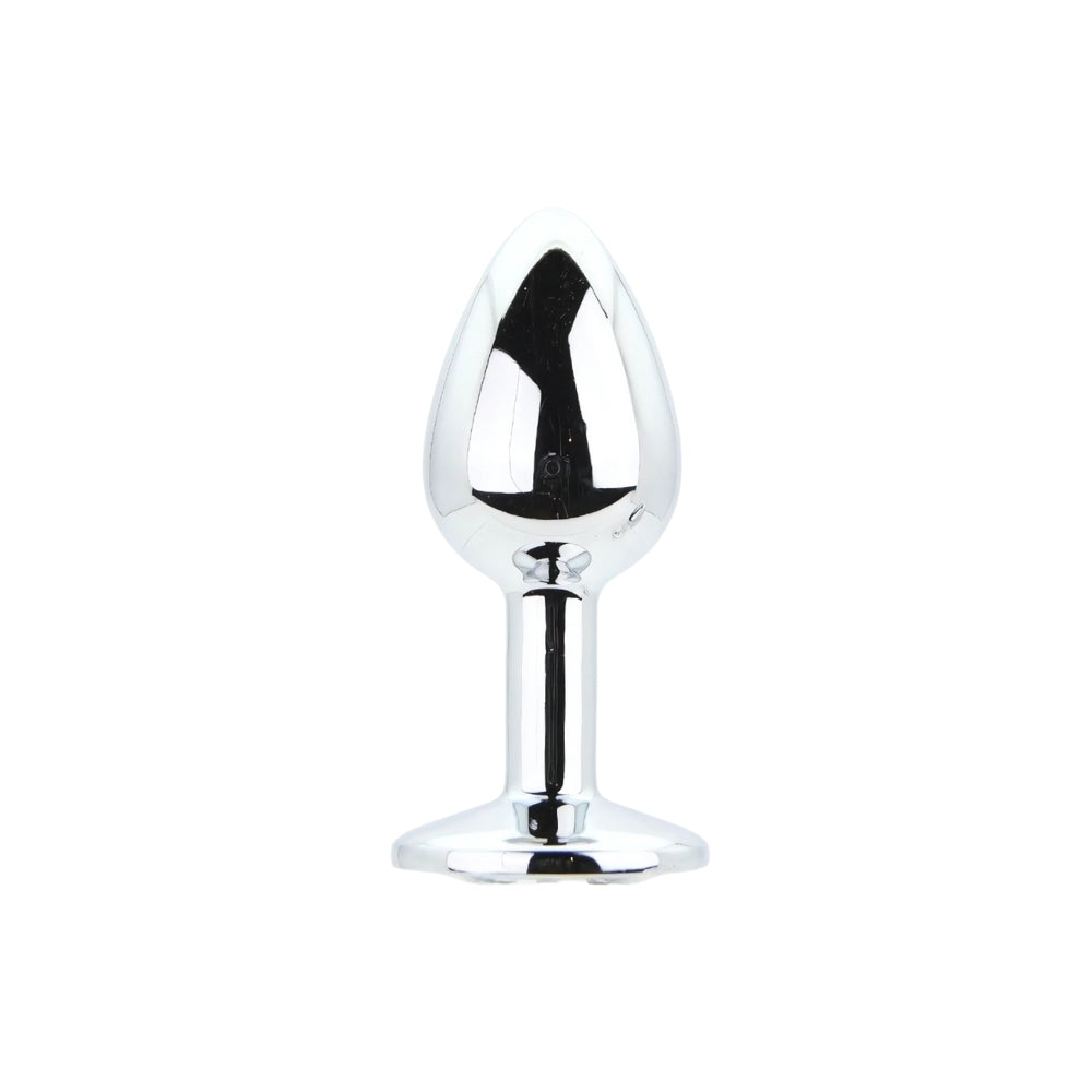 Toosh Metal Butt Plug Silver Set of 3 Clear Stone anaalitappi