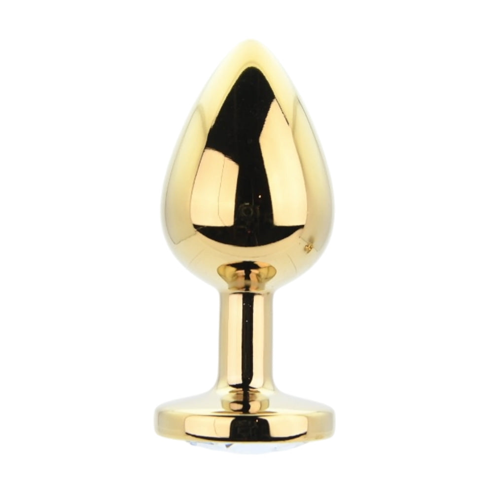 Toosh Metal Butt Plug Gold Set of 3 Clear Stone anaalitappi