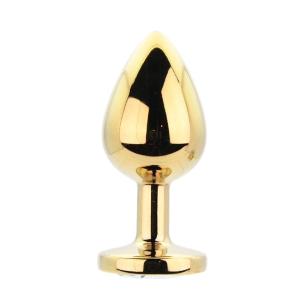 Toosh Metal Butt Plug Gold Set of 3 Clear Stone anaalitappi