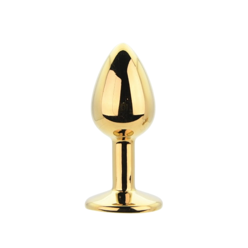 Toosh Metal Butt Plug Gold Set of 3 Clear Stone anaalitappi