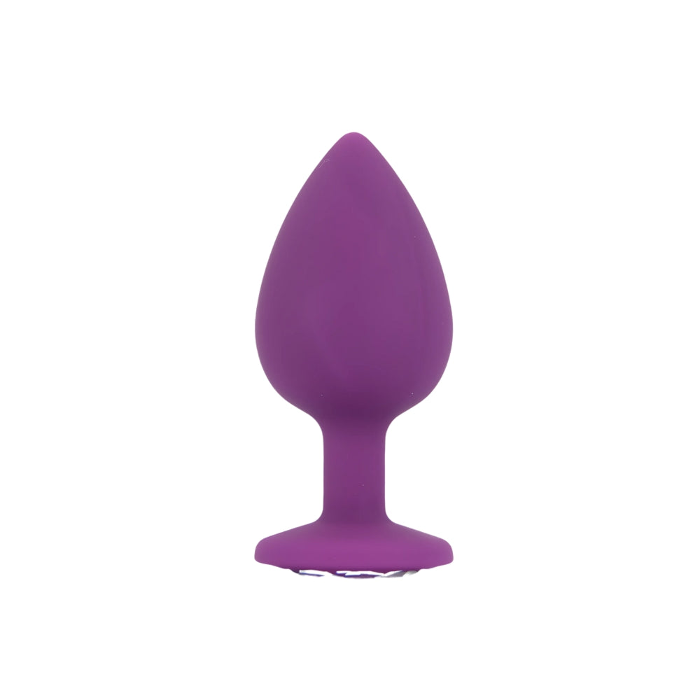 Toosh Silicone Butt Plug Purple Set of 3 Clear Stone anaalitappi