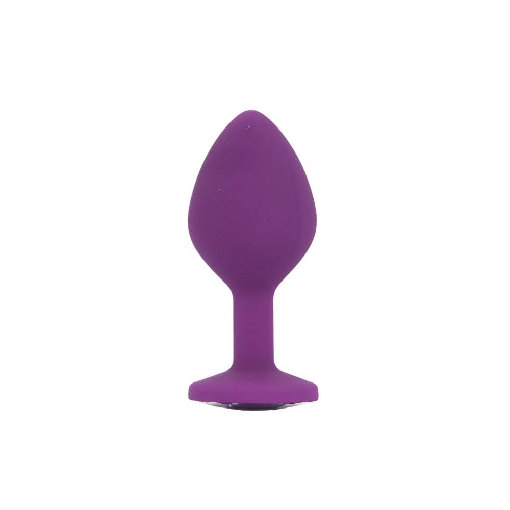 Toosh Silicone Butt Plug Purple Set of 3 Clear Stone anaalitappi
