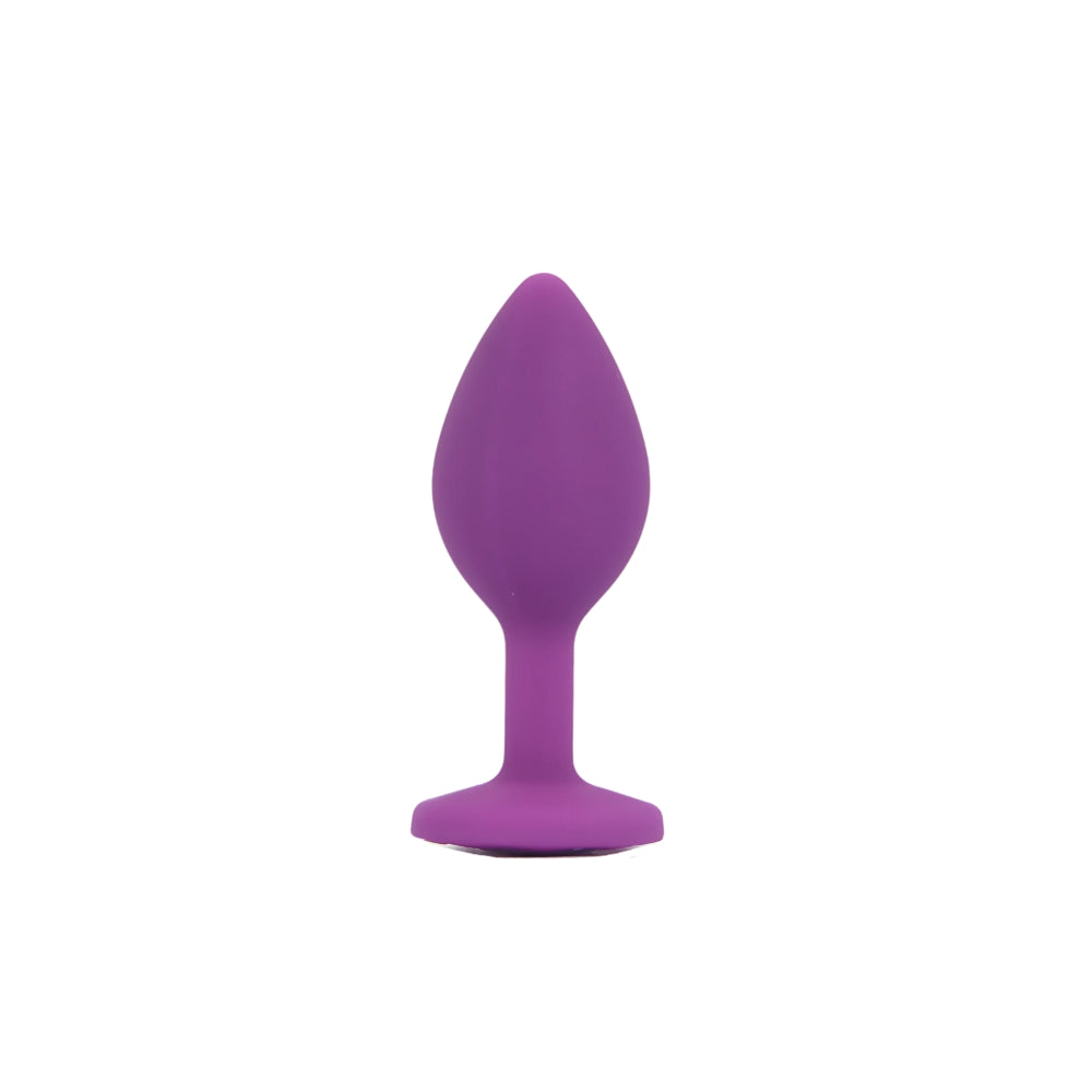 Toosh Silicone Butt Plug Purple Set of 3 Clear Stone anaalitappi