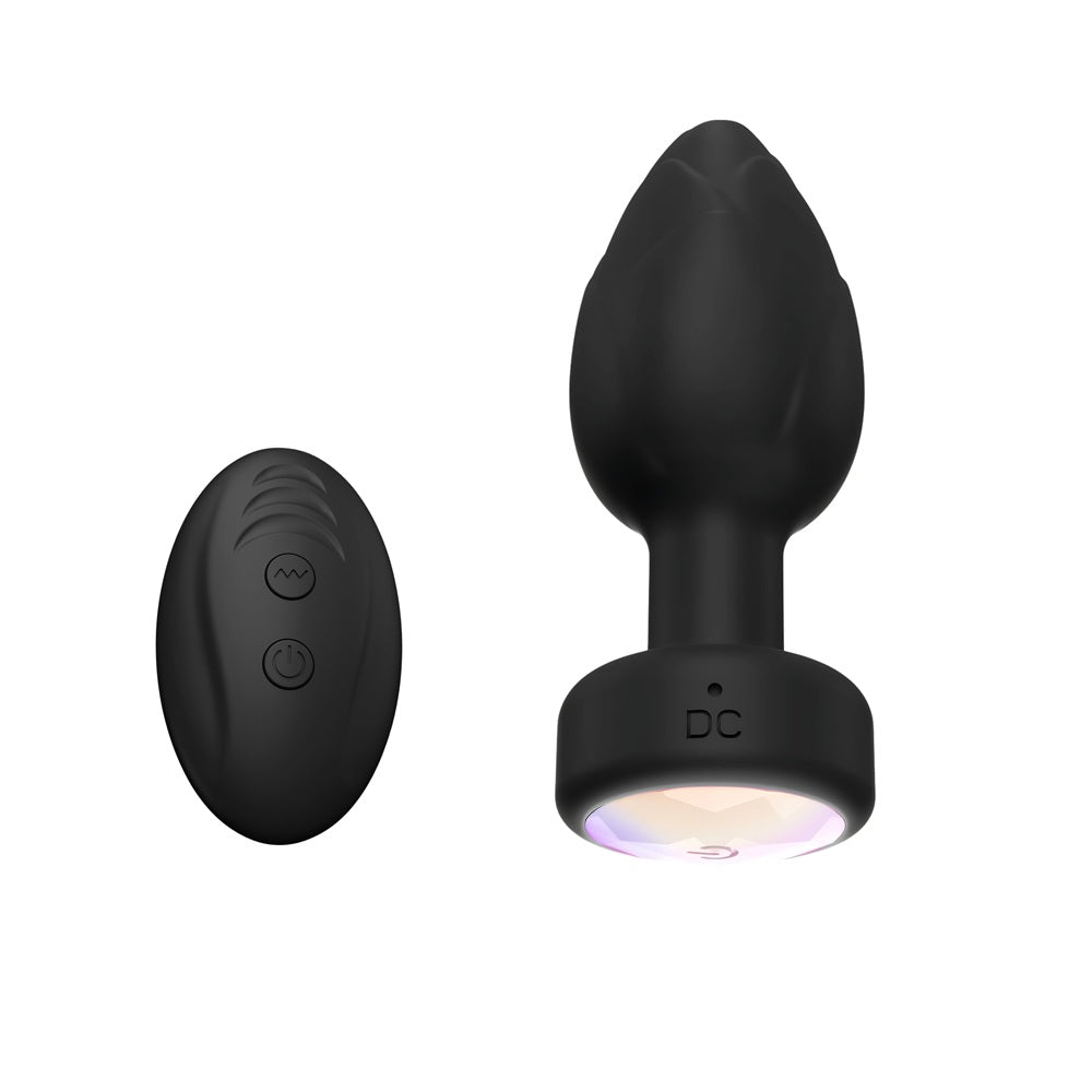 Toosh remote-controlled light-up vibrating butt plug with smooth design and flexible body, ideal for anal play.