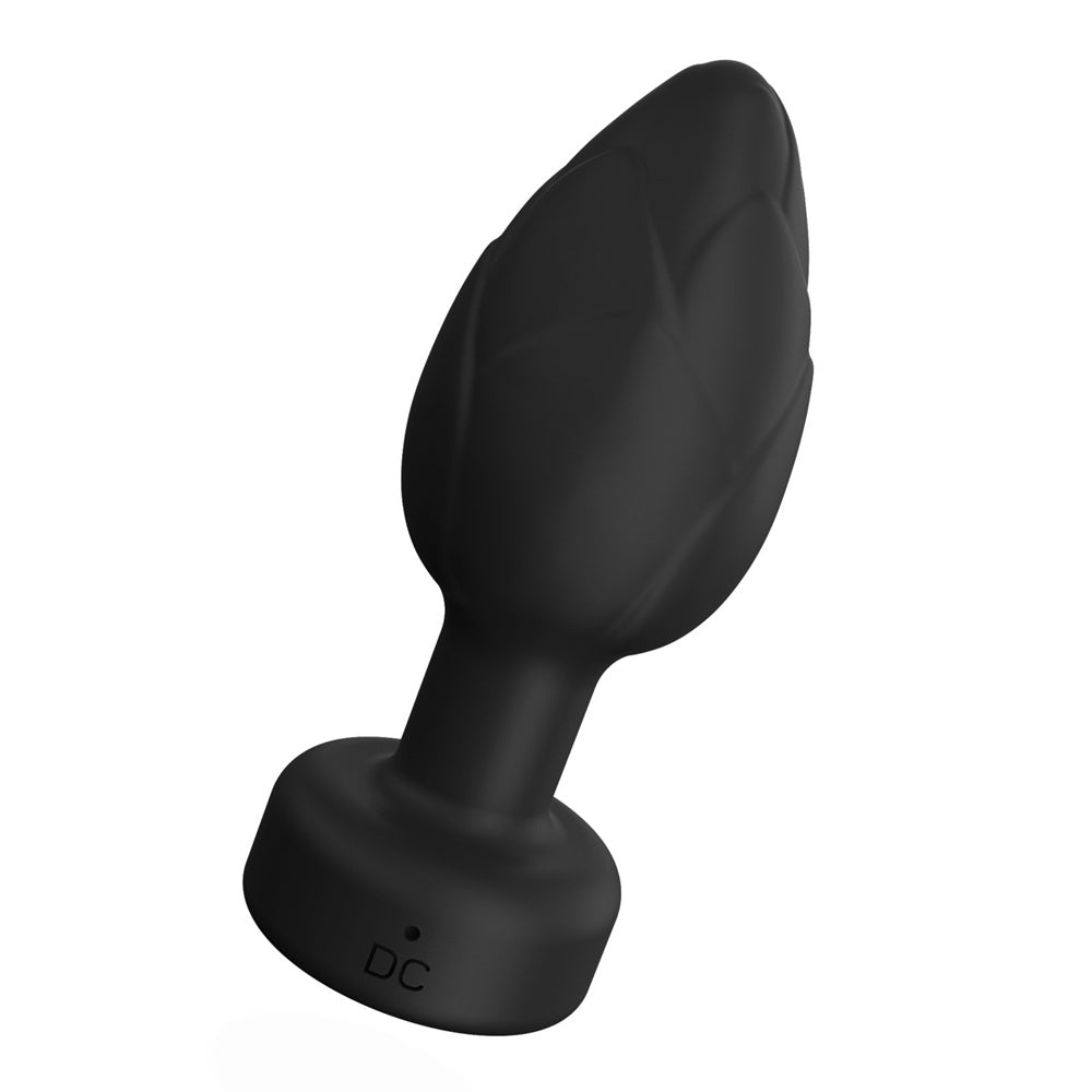 Toosh remote-controlled light-up vibrating butt plug with smooth silicone design and flexible anal bead shape.