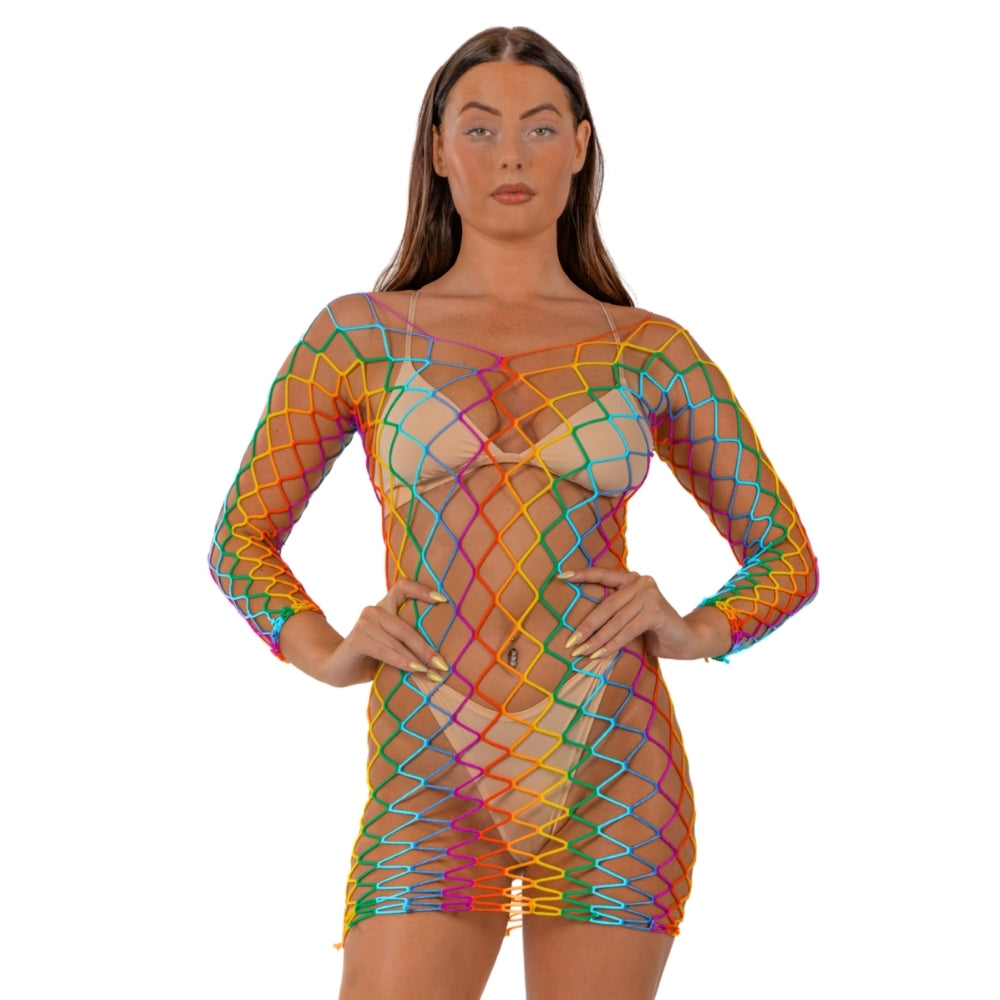 Lace by LJ Rainbow Long Sleeved Mini Dress alusasu | intimi.fi