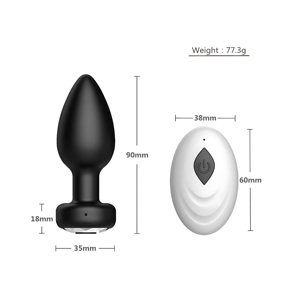 Toosh remote-controlled silicone vibrating butt plug with anal beads, featuring a sleek design and adjustable vibration settings.