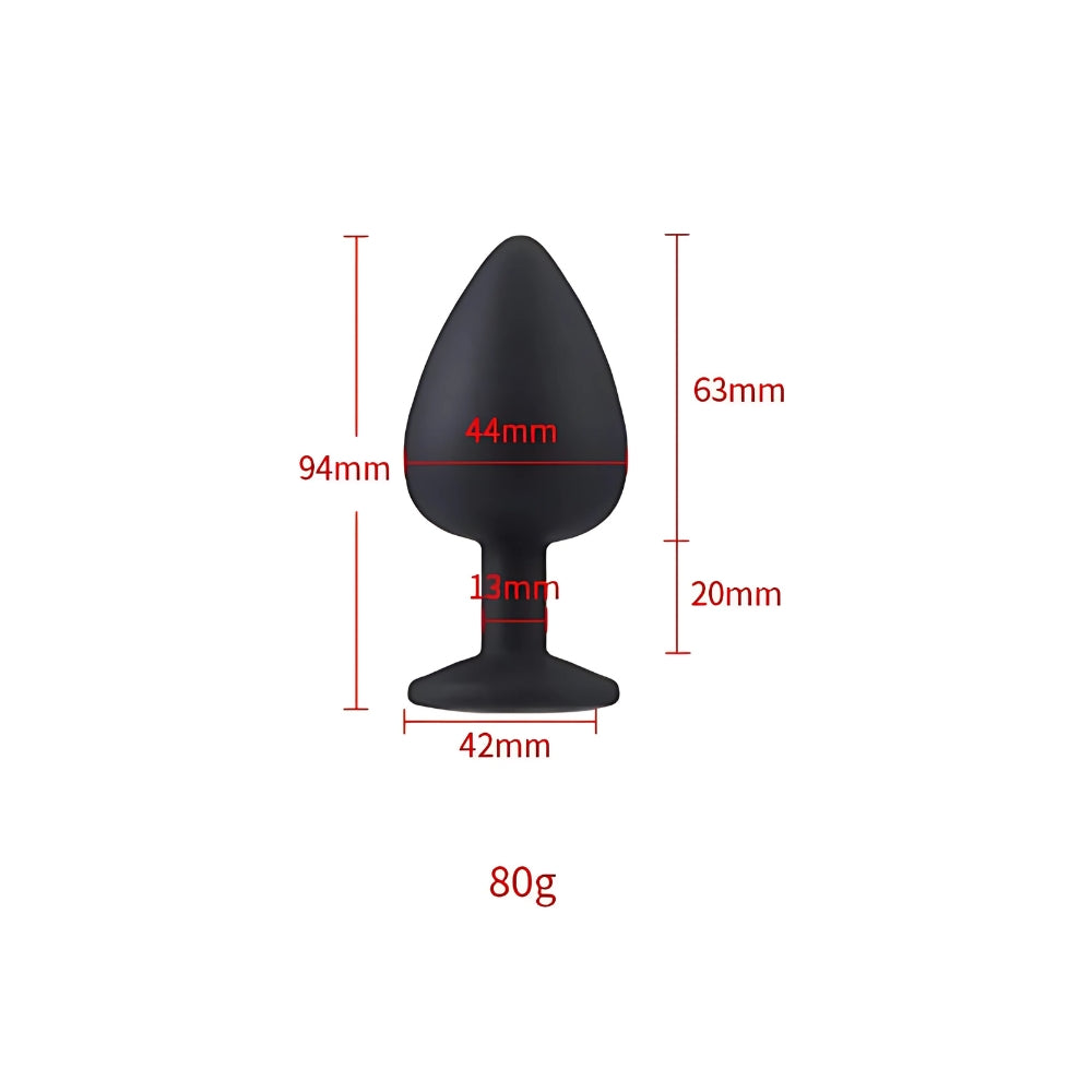 Toosh Black Silicone Butt Plug Large anaalitappi