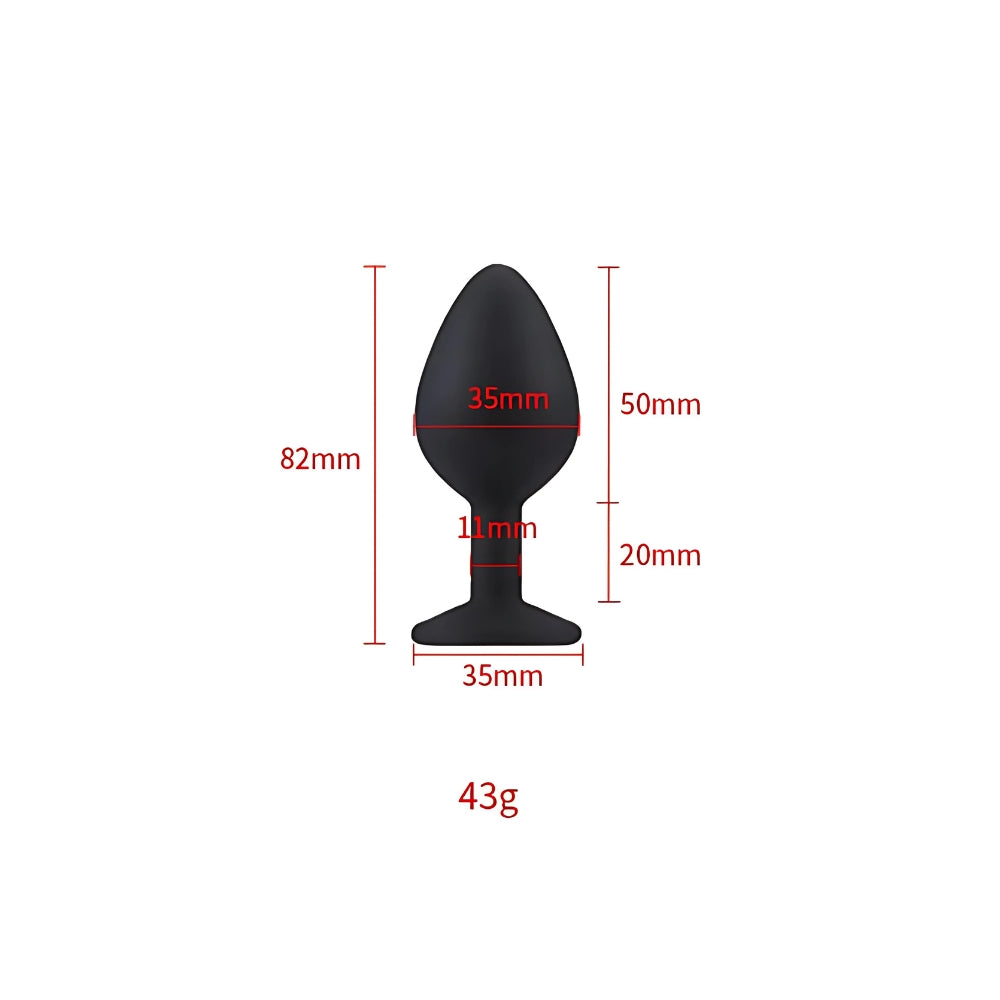 Toosh Black Silicone Butt Plug Medium anaalitappi