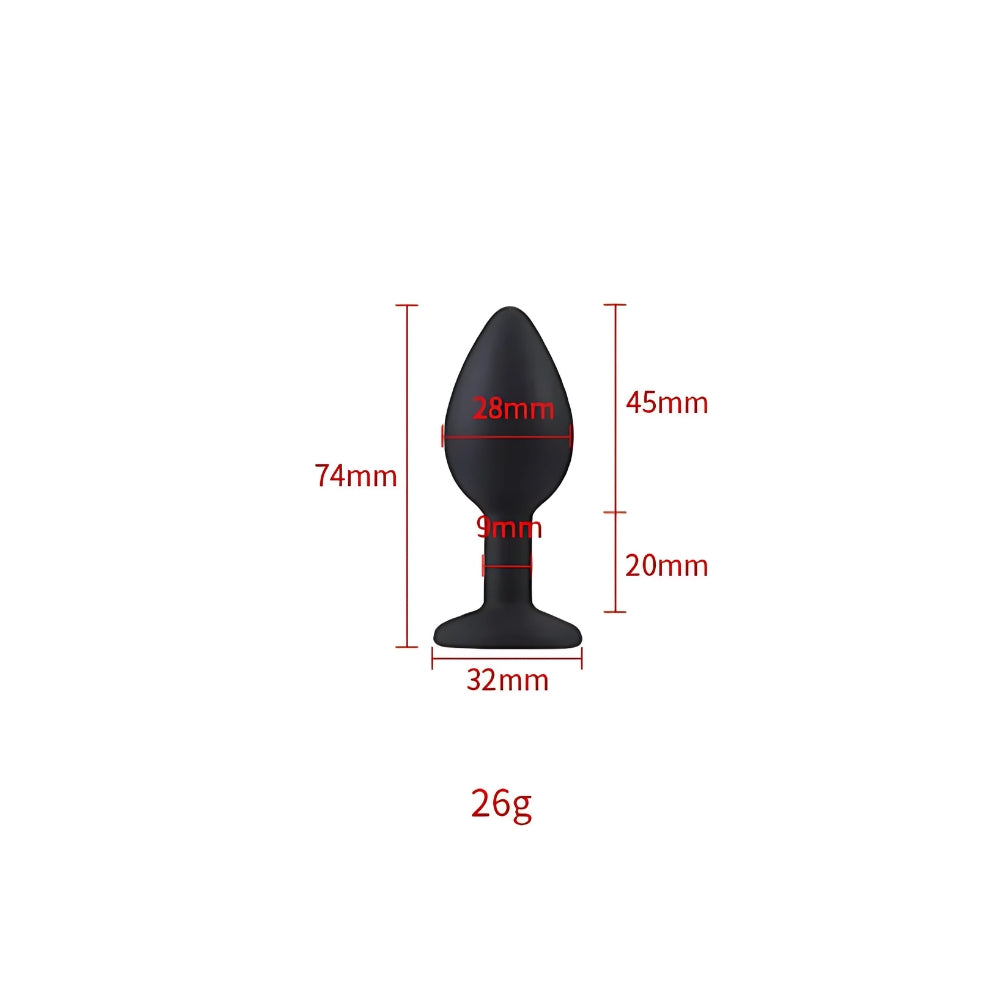 Toosh Black Silicone Butt Plug Small anaalitappi