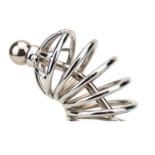 Impound Corkscrew Male Chastity Device with Penis Plug - intimi