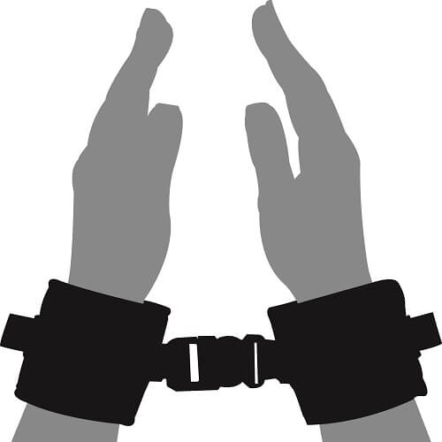 Loving Joy Beginners Wrist Restraints shown in black, designed for comfortable bondage play and restraint.