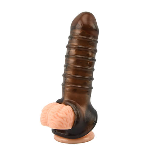 Loving Joy Boss Textured Penis Sleeve with Ball Loop penissuojus