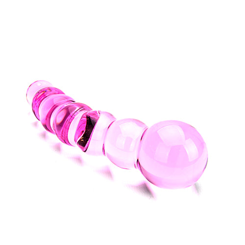 Spectrum Ribbed Glass Dildo - intimi