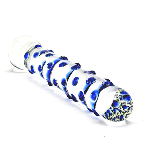 Spectrum Nubby Textured Glass Dildo - intimi