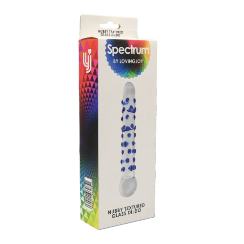 Spectrum Nubby Textured Glass Dildo - intimi