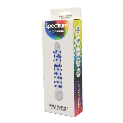 Spectrum Nubby Textured Glass Dildo - intimi