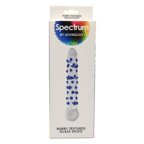 Spectrum Nubby Textured Glass Dildo - intimi