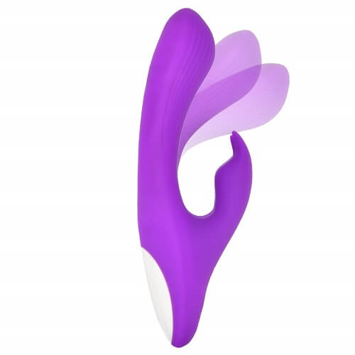 Loving Joy FLEX silicone bendable rabbit vibrator with dual stimulator and ergonomic design for pleasurable sensations.