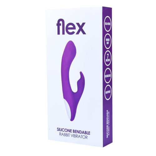 Loving Joy FLEX silicone bendable rabbit vibrator with dual stimulators and flexible design for enhanced pleasure.