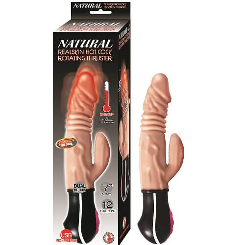 Realistic Warming and Thrusting Vibrating Dildo Flesh värisevä dildo