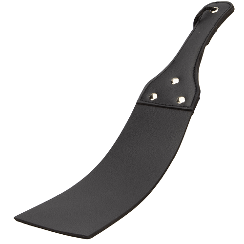 Bound to Please strap spanking paddle from the Spanking Paddles and Floggers collection, featuring two leather straps for impact play.