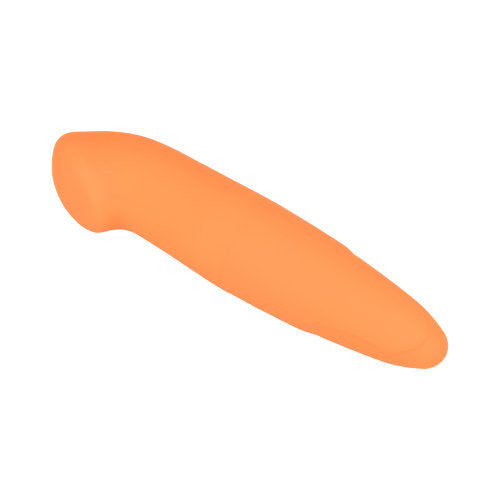 Loving Joy mini orange G-spot vibrator with ergonomic design and smooth surface for targeted pleasure.