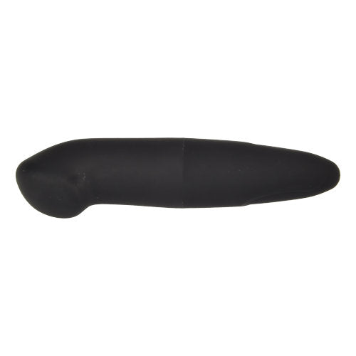 Loving Joy Mini G-Spot Vibrator in black, compact and discreet personal pleasure device with curved design for targeted G-spot stimulation.