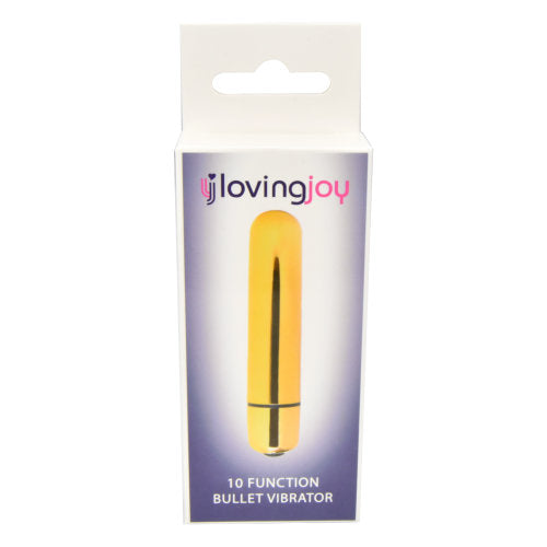 Loving Joy 10 Function Gold Bullet Vibrator - intimi