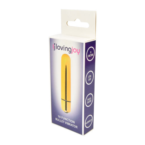 Loving Joy 10 Function Gold Bullet Vibrator - intimi