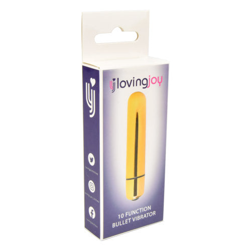 Loving Joy 10 Function Gold Bullet Vibrator - intimi