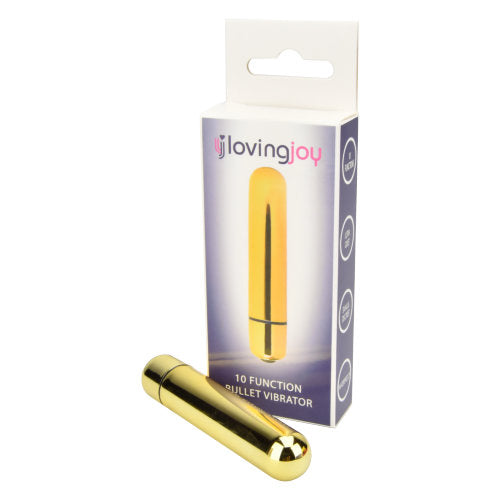 Loving Joy 10 Function Gold Bullet Vibrator - intimi
