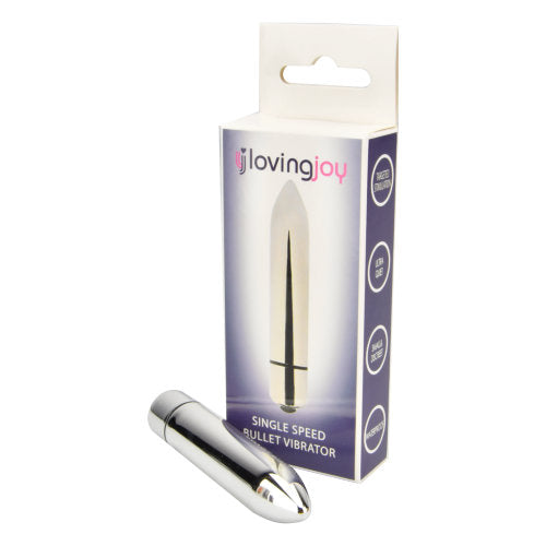 Loving Joy Single Speed Silver Bullet Vibrator - intimi