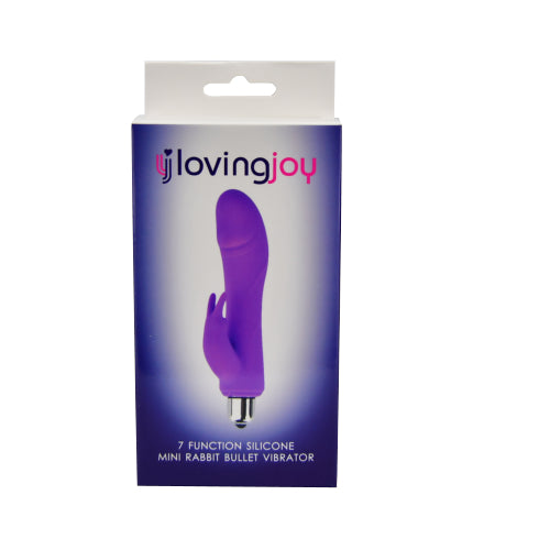 Loving Joy 7 Function Silicone Mini Rabbit Bullet Vibrator - intimi