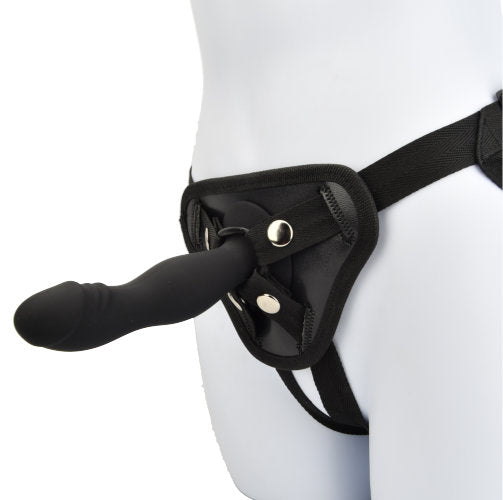 Loving Joy 6-inch silicone strap-on dildo kit with adjustable harness and multiple attachments for versatile pleasure.