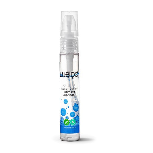 Lubido water-based lubricant 30ml bottle, smooth and clear, suitable for intimate use and easy to apply.