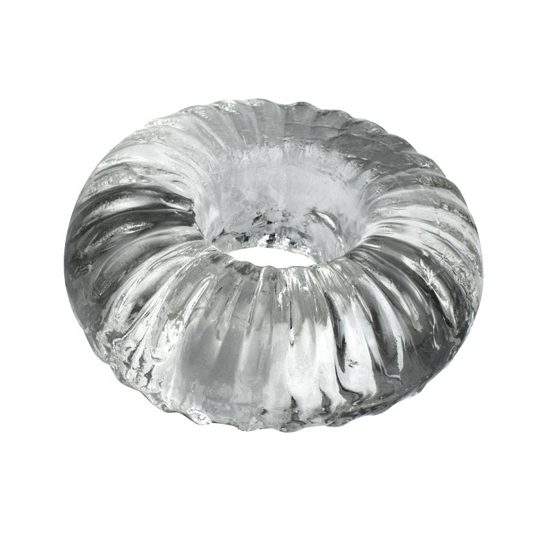 Rev-Rings stretchy cock ring by intimi, showcasing its flexible design and textured surface for enhanced comfort and pleasure.