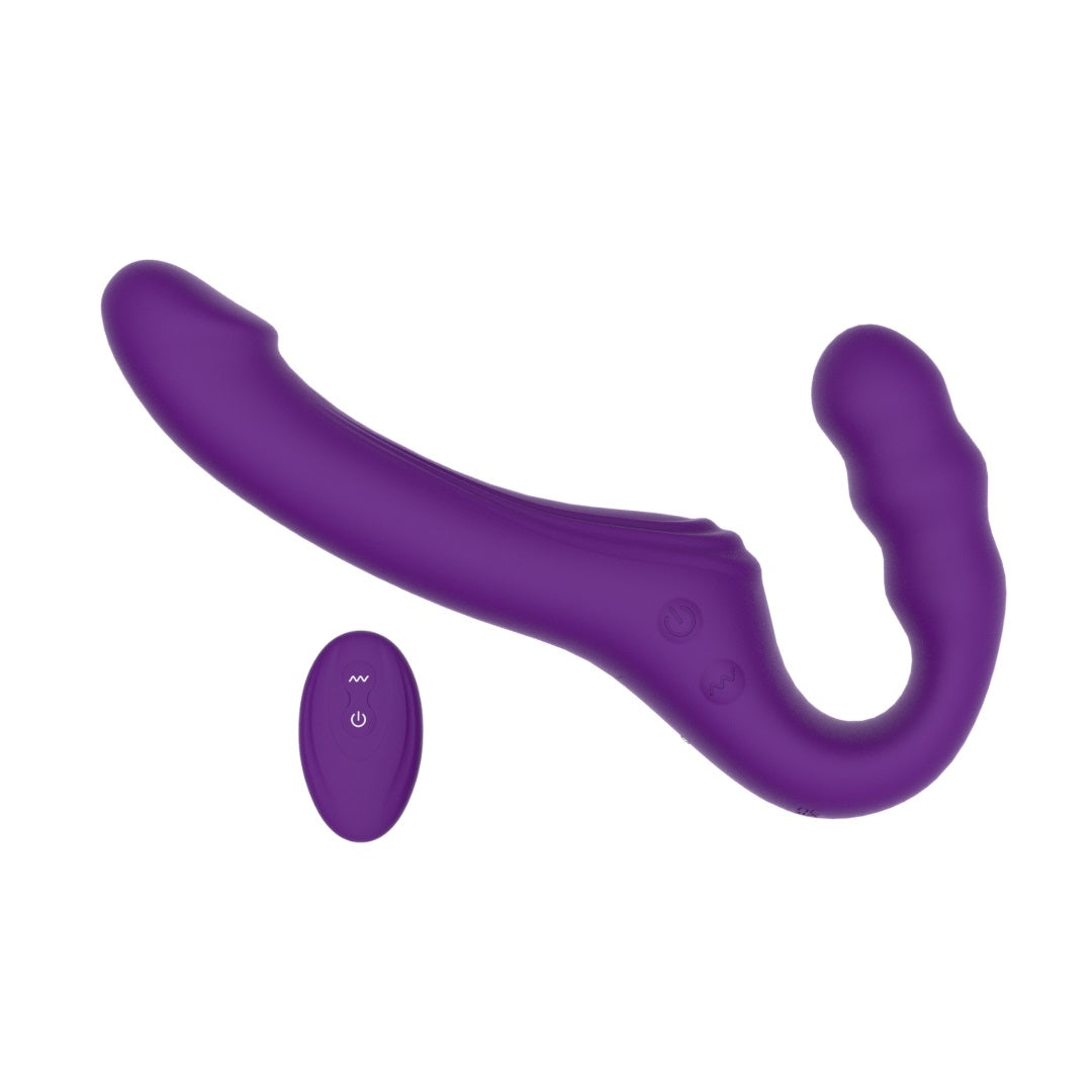 Mina Echo remote vibrating strapless strap-on with sleek design and ergonomic shape for enhanced pleasure.