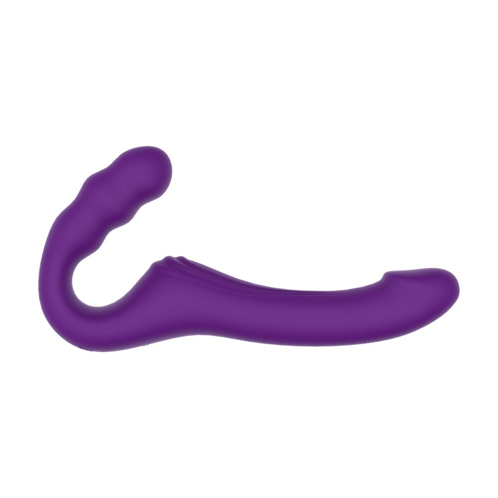 Mina Echo remote vibrating strapless strap-on showcasing its sleek design and ergonomic shape for enhanced pleasure.