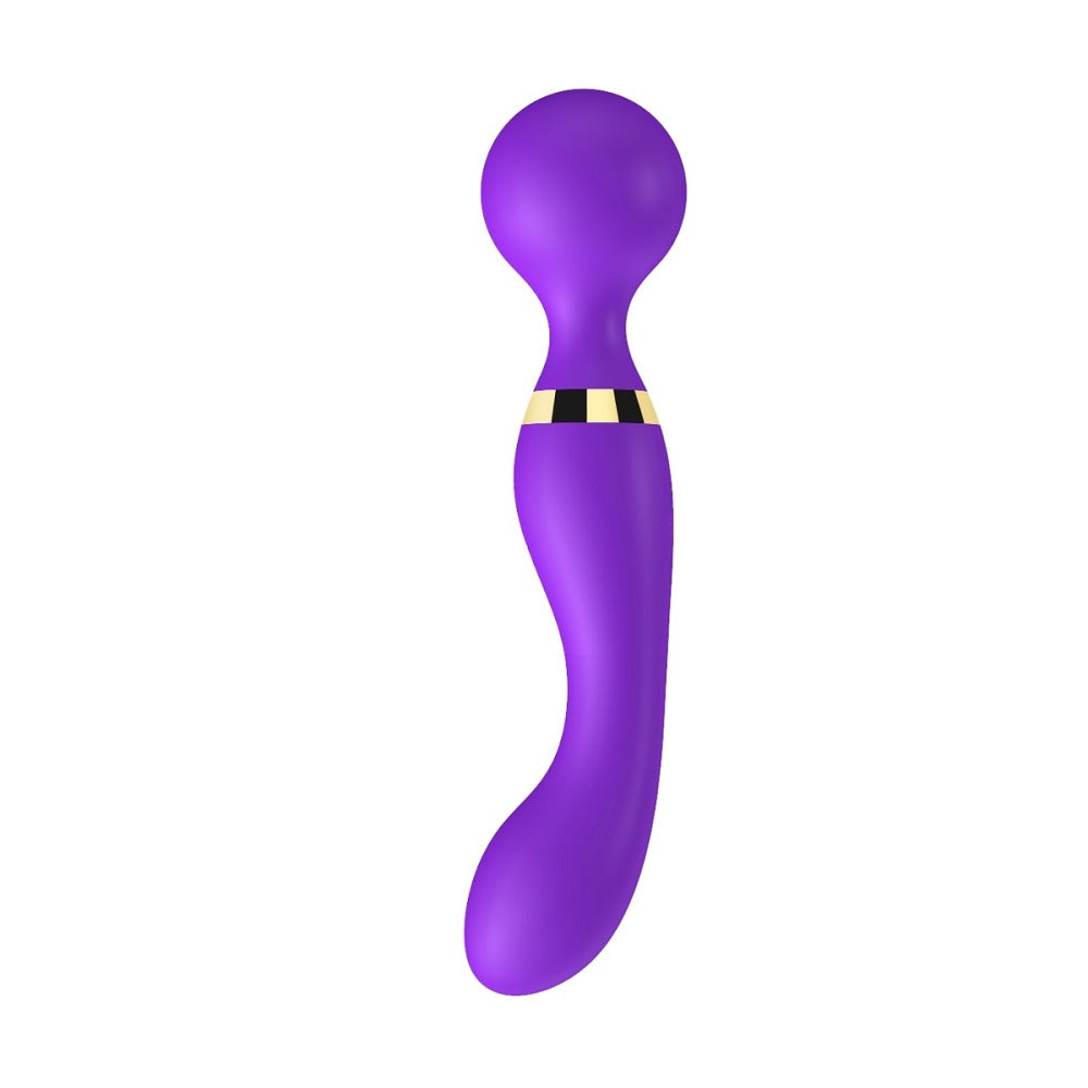 Loving Joy dual-ended wand vibrator with sleek design, featuring two vibrating tips for versatile pleasure.