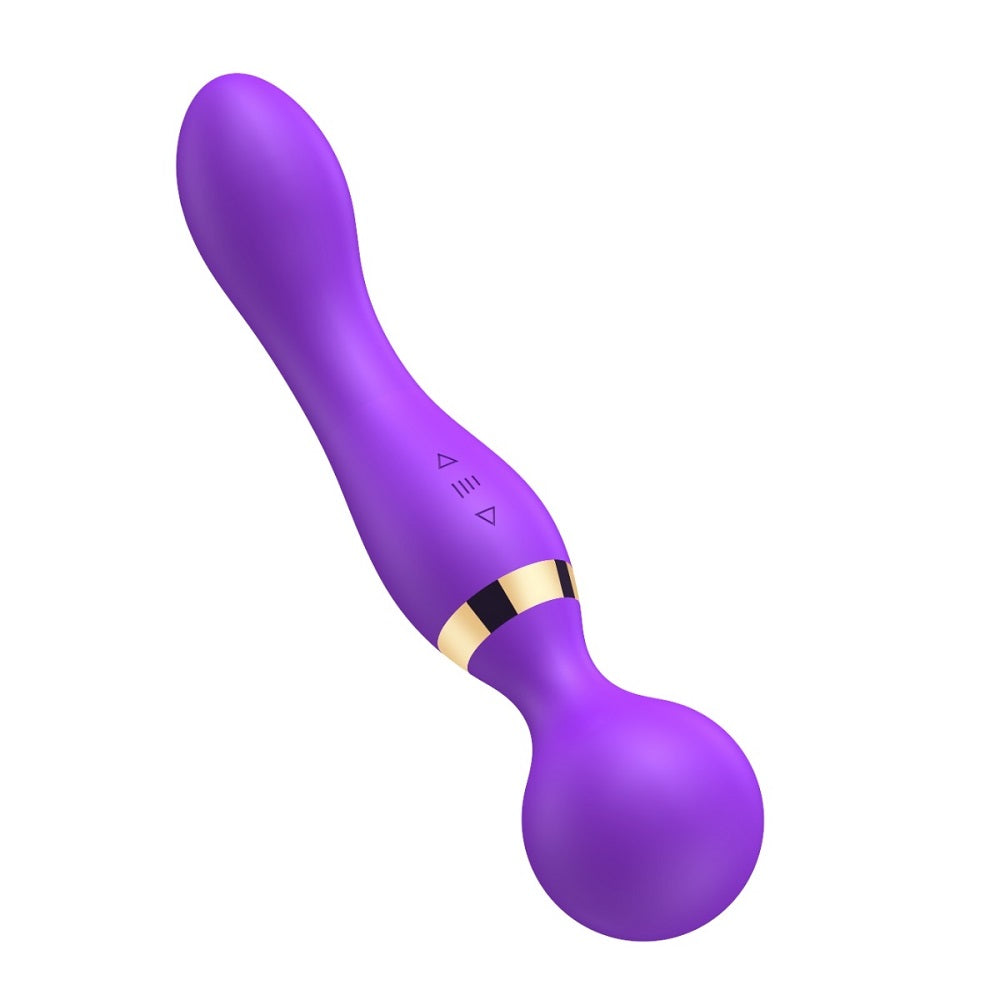 Loving Joy dual-ended wand vibrator with flexible, dual-motor design and smooth silicone surface for versatile pleasure.