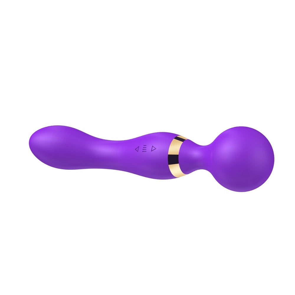 Loving Joy dual-ended wand vibrator with flexible design and smooth silicone surface, ideal for versatile adult pleasure.