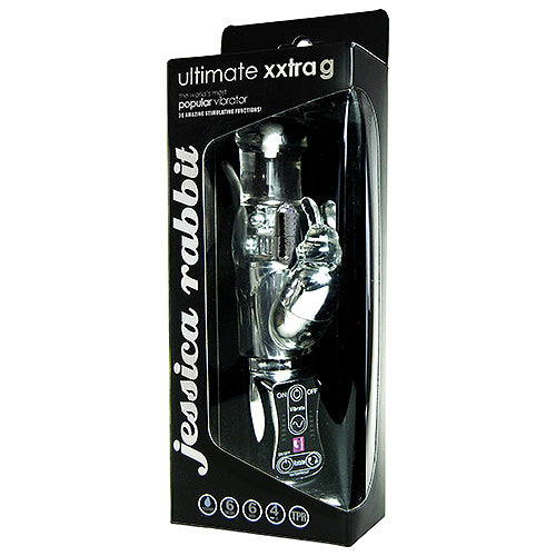 Loving Joy Jessica Rabbit Ultimate XXTRA G rabbit vibrator with dual motor and realistic design, shown in the image.