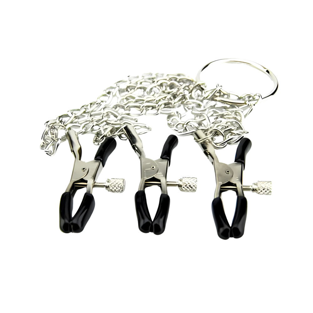 Bound to Please Nipple & Clit Clamp nännipihdit | intimi.fi