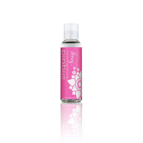 Sliquid Naturals Sassy Anal Lubricant in a 59ml bottle, featuring a sleek design and clear liquid for enhanced comfort.