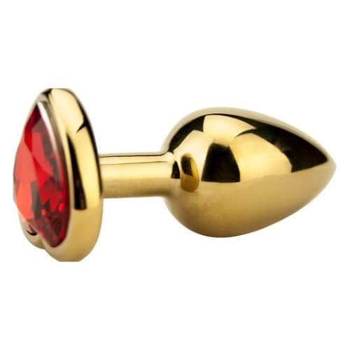 Precious Metals Heart Shaped Butt Plug-Gold anaalitappi