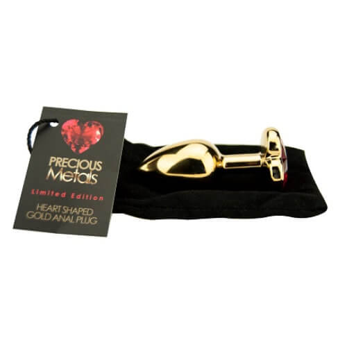Precious Metals Heart Shaped Butt Plug-Gold anaalitappi