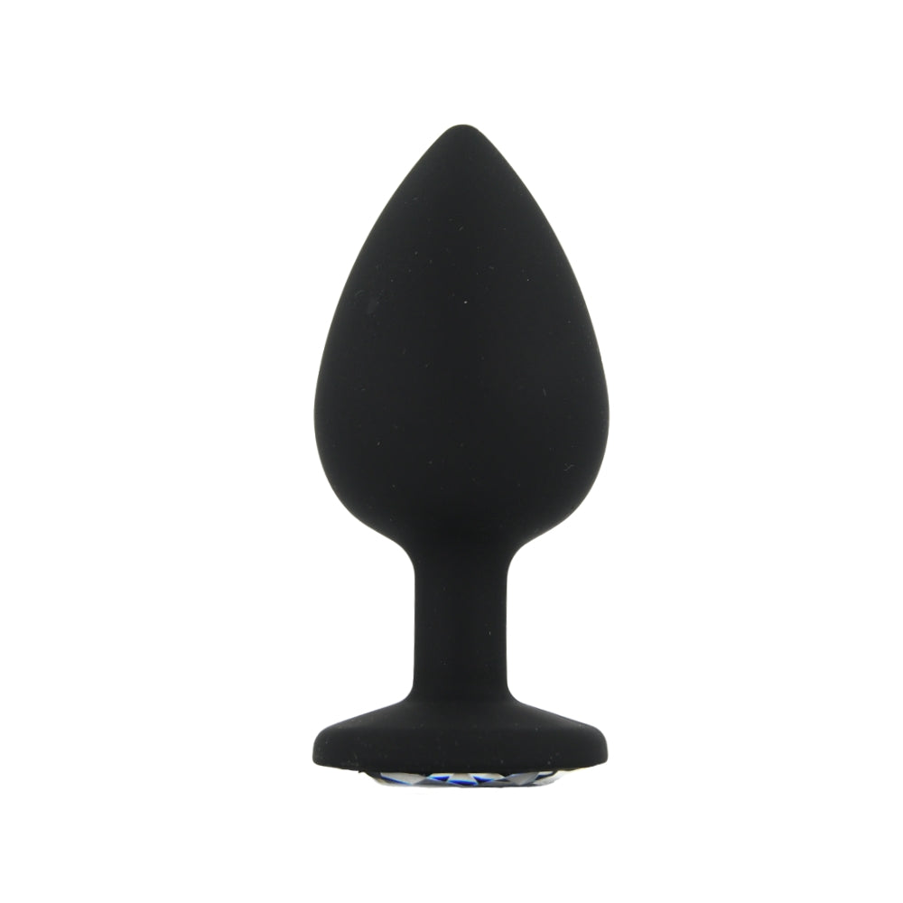 Toosh Silicone Butt Plug Black Set of 3 Clear Stone anaalitappi