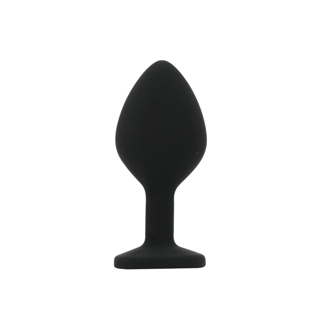 Toosh Silicone Butt Plug Black Set of 3 Clear Stone anaalitappi